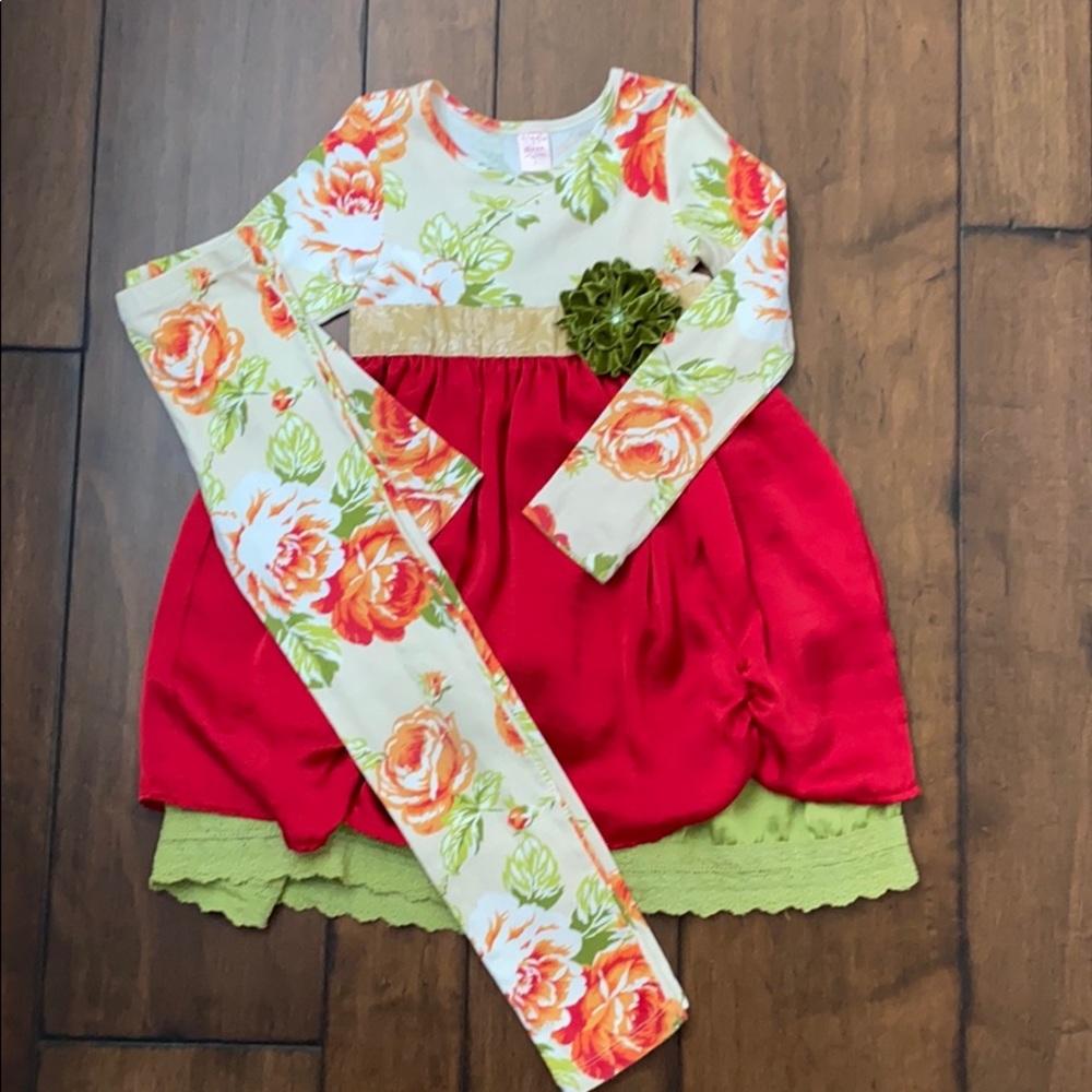 Giggle Moon holiday dress/legging set